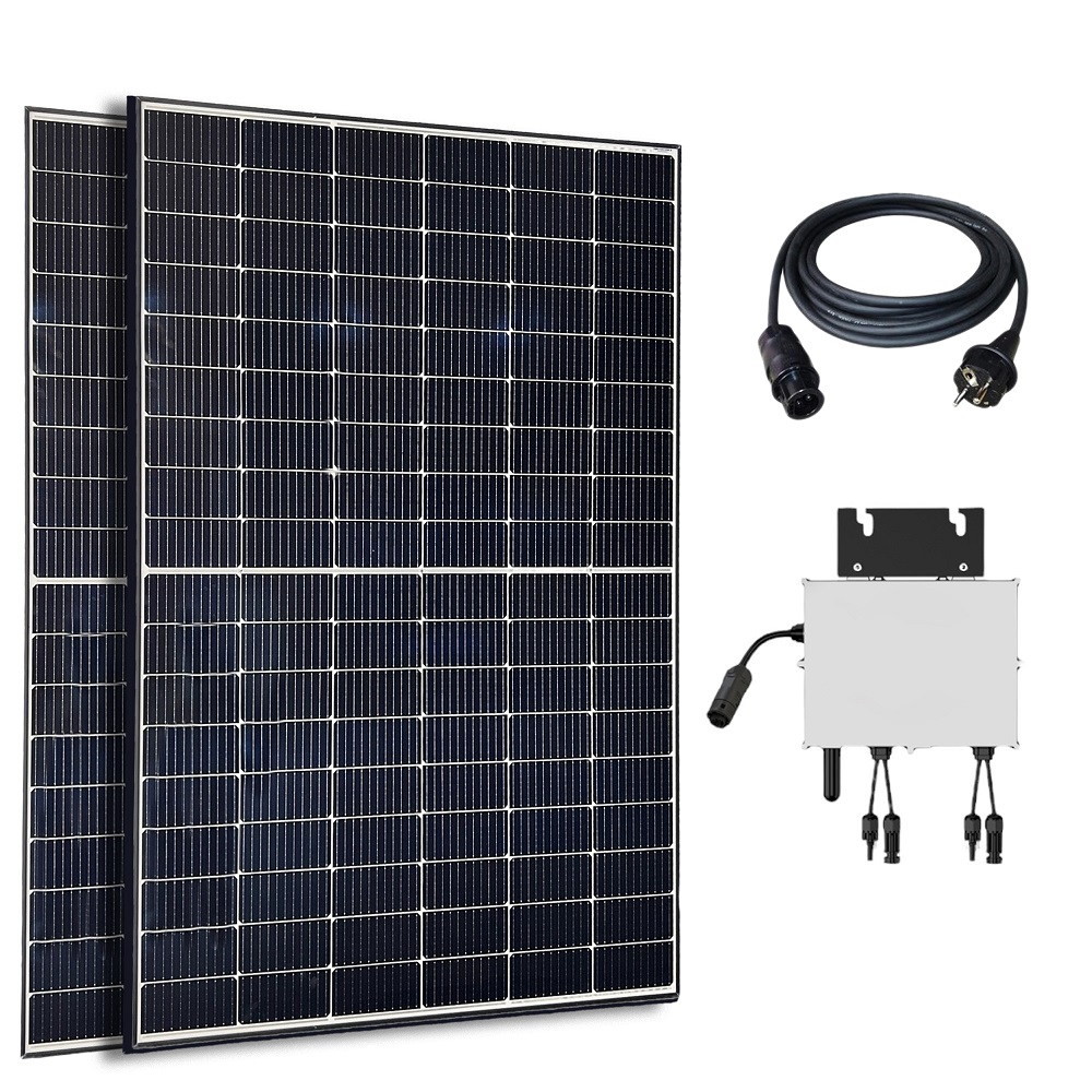 Balkonsolaranlage 830W (2x415 W) Module Solaranlage & 800 W Wechselrichter