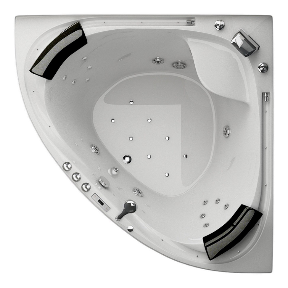 Whirlpool VILLA SABRINA weiss 1,6x1,6 m Vollausstattung Wasserfall Bachlauf umlaufend