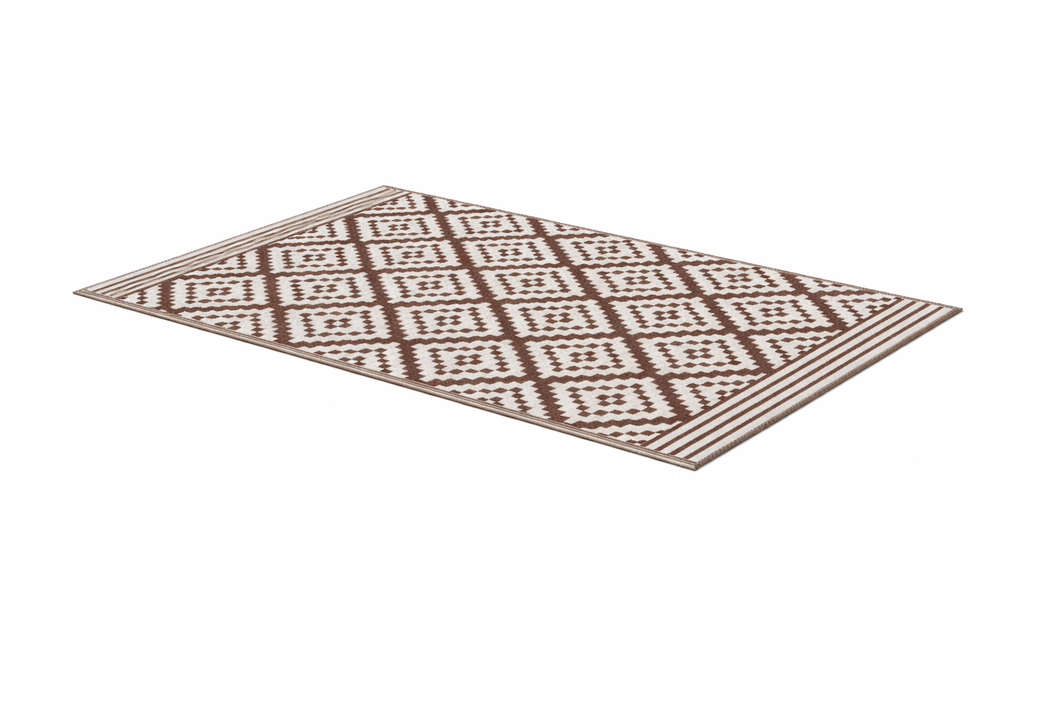 Garten Teppich Outdoor Kunststoffteppich AUSTIN braun 120 x 180 cm Balkon Terrasse