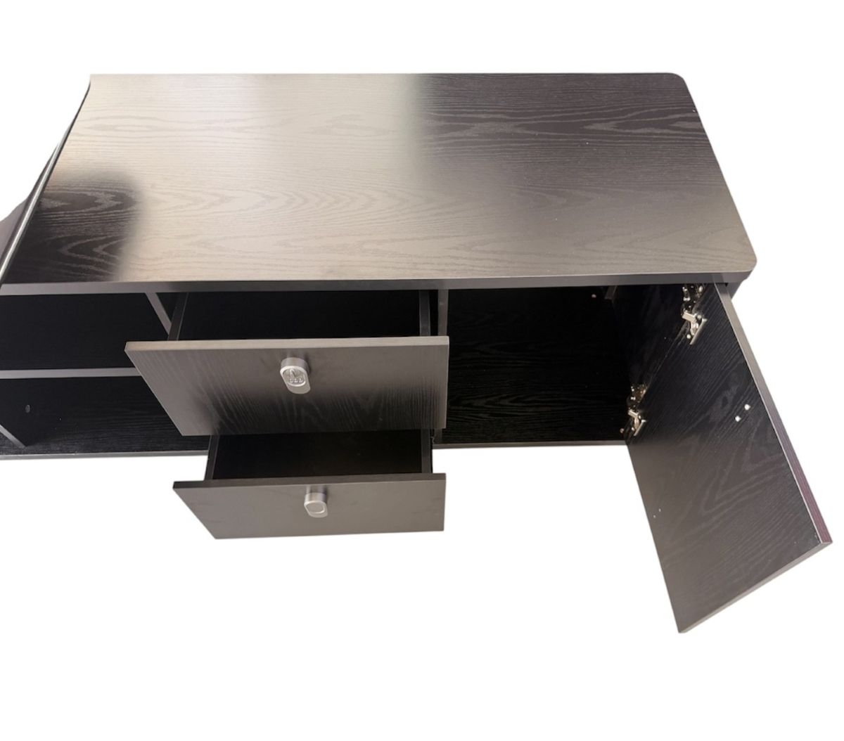 Chef Schreibtisch Eckschreibtisch Porto schwarz 220x180x75 Büromöbel