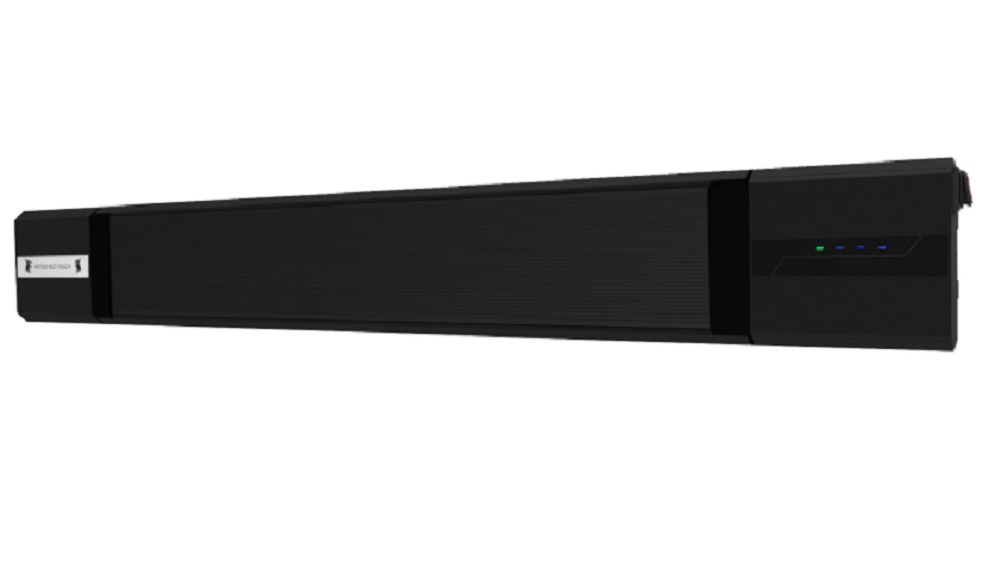 Heizlampe Terrassenlampe 116 x 15 x 5 cm schwarz Polaris elektrisch Wandmontage Wärme für Terrasse