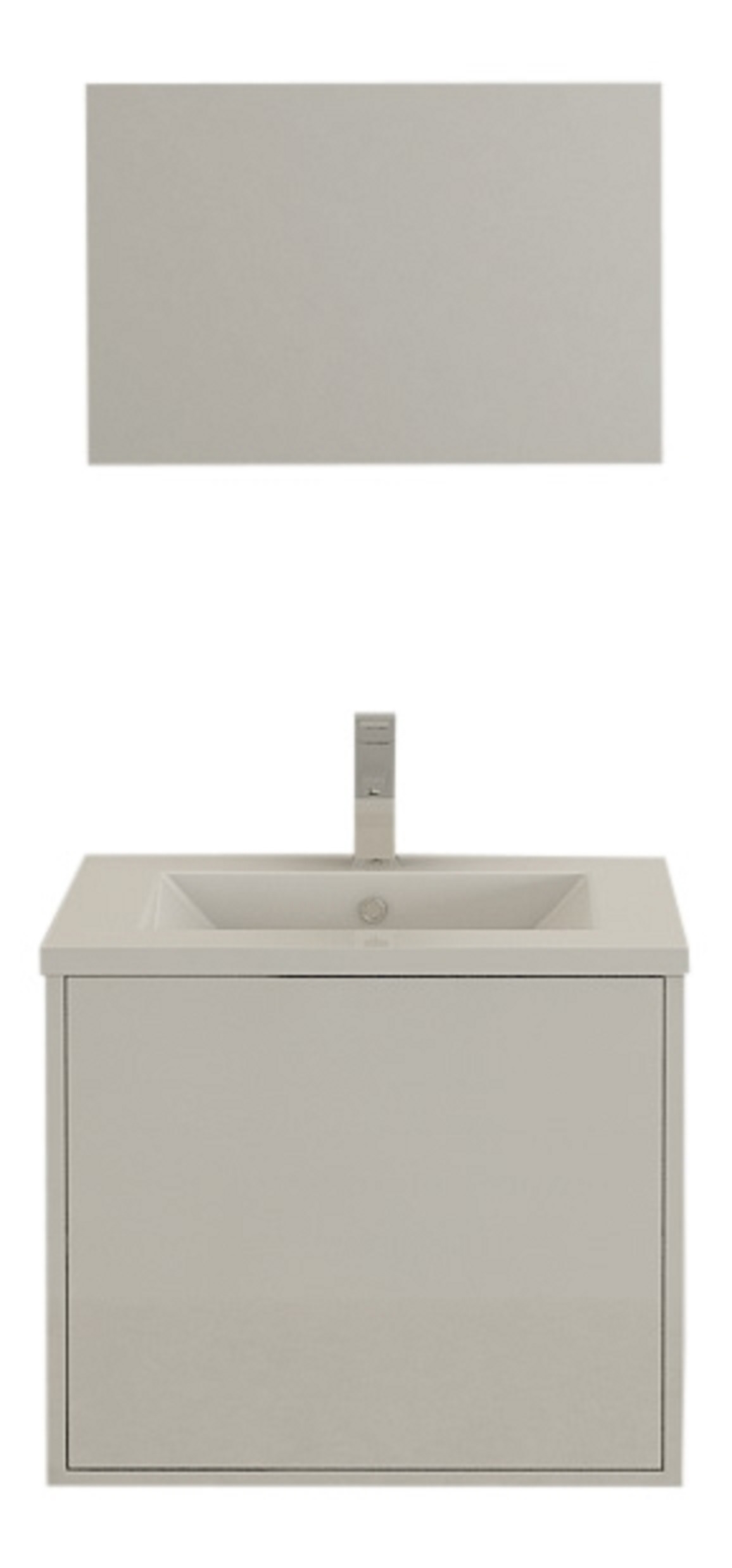 LINZ Badset weiß 60 cm Badmöbel Waschbecken Hochglanz Push Open Jet-Line Bad Badmöbel Badausstattung