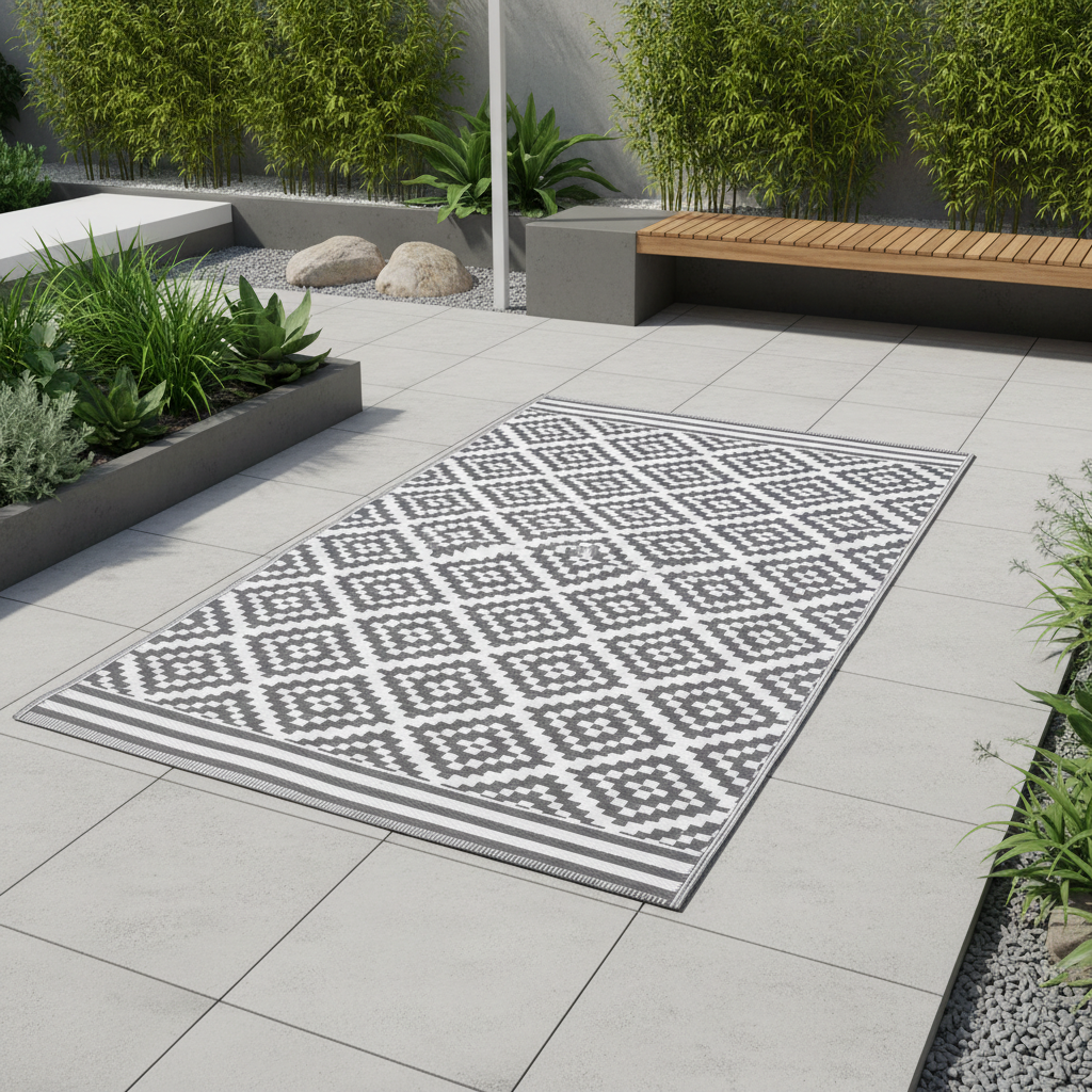 Gartenteppich outdoor Austin grau Teppich 120x180 cm