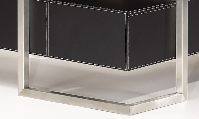 Büromöbel Chef Schreibtisch Managerschreibtisch Büroschreibtisch VENEDIG schwarz 2,2x 0,85x0,75 m