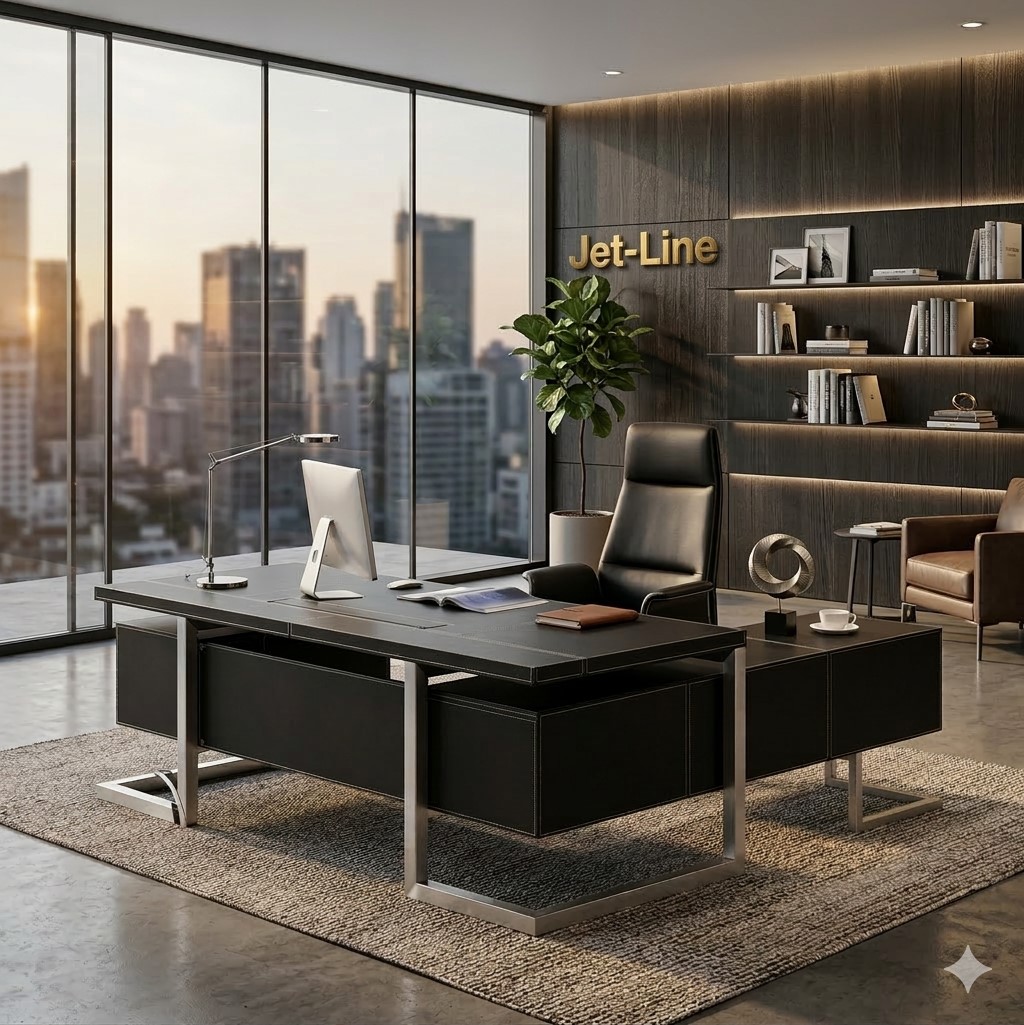 Chefschreibtisch VENEDIG links schwarz