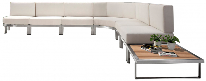 Gartenmöbel Lounge-Möbel-Set Outdoor Lounge POSEIDON beige/weiß 7-Teilig mit Kissen/Sitzpolster
