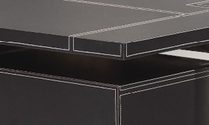 Büromöbel Chef Schreibtisch Managerschreibtisch Büroschreibtisch VENEDIG schwarz 2,2x 0,85x0,75 m