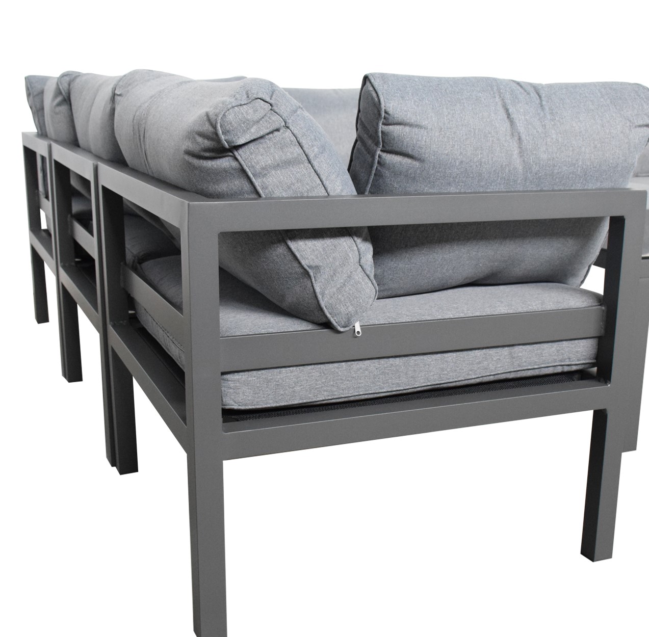 Jet-Line Gartenmöbel Ecklounge Garten  KRETA hellgrau Aluminium