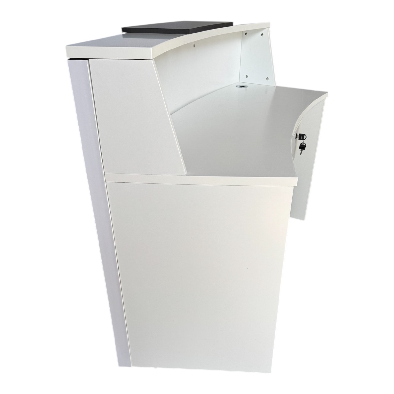 Empfangstheke Tresen für Ihr Büro VALENCE weiß Salon Kanzlei  Praxis Möbel von Jet-Line 120 cm