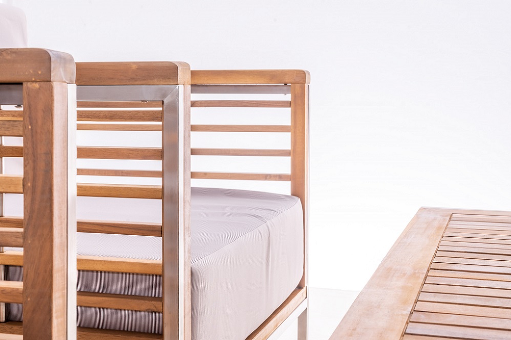 Gartenmöbel Lounge Set ARTEMIS II creme 5- Teilig mit Kissen Wetterfest Garten Terrasse Balkon