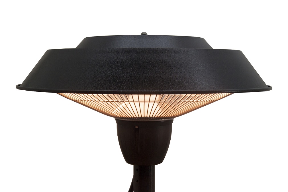 Heizlampe Terrassenlampe 69 x 42 cm schwarz POLLUX  elektrisch Wärme für Terrasse Garten